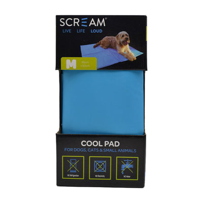 Scream Cooling Pet Mat Pad for Dogs and Cats Blue Medium 65x50cm