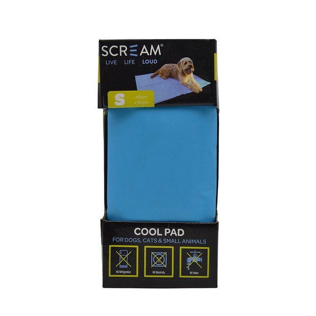 Scream Cooling Pet Mat Pad for Dogs and Cats Blue Small 40x50cm