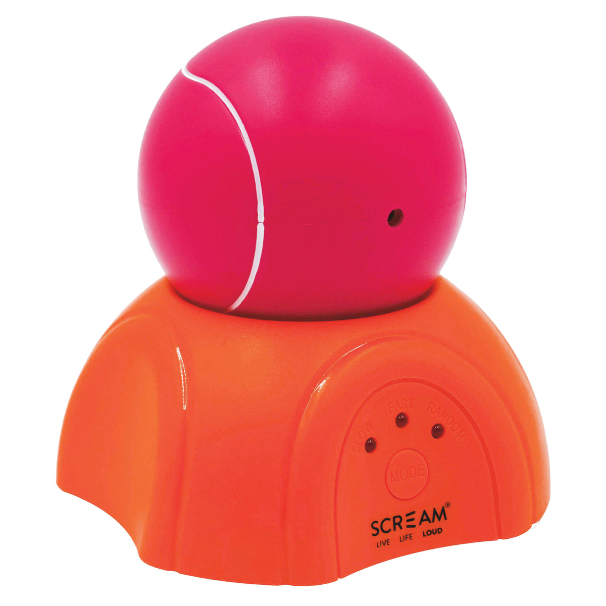 Scream 360 Degree Laser Light Ball with Stand Interactive Toy - Orange/Pink