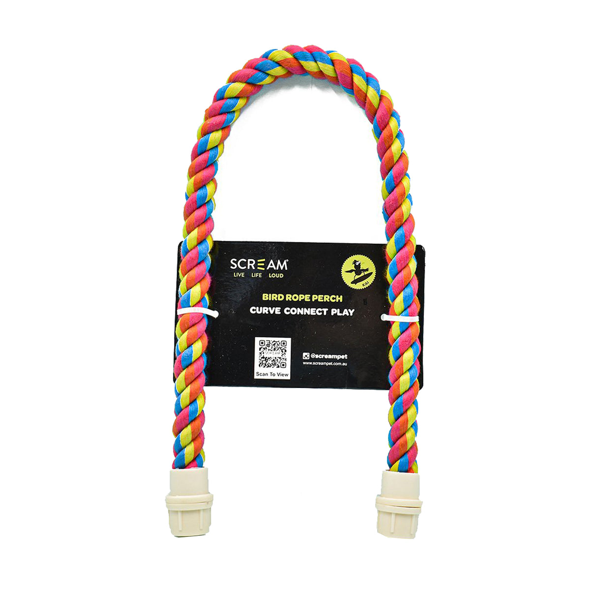 Scream Rope Bird Perch Toy 65cm