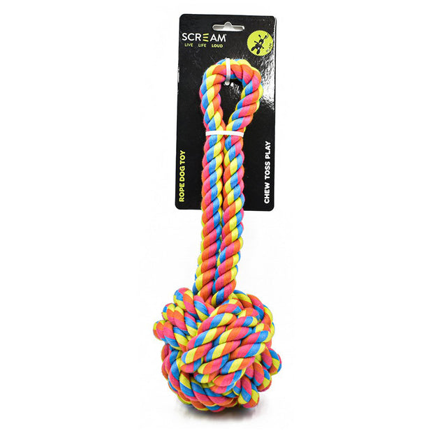 Scream Rope Dog Toy Fist Tug 10x30cm