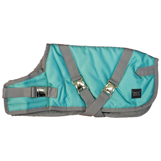 ZEEZ Supreme Dog Coat Mint Green/Grey - Size 12 (31cm)