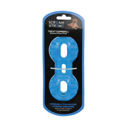 Scream Xtreme Dumbbell Treat Dispenser Toy for Dogs Medium/Large 14cm Loud Blue