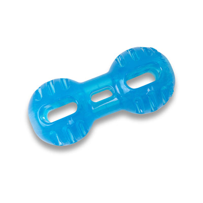 Scream Xtreme Dumbbell Treat Dispenser Toy for Dogs Small 11.5cm Loud Blue