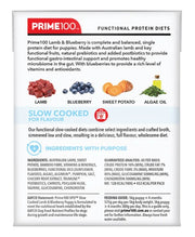 Prime100 Slow Cooked Meals for Puppies Lamb & Blueberries 354gm
