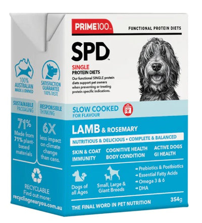Prime100 Slow Cooked Meals for Dogs Lamb & Rosemary 354gm