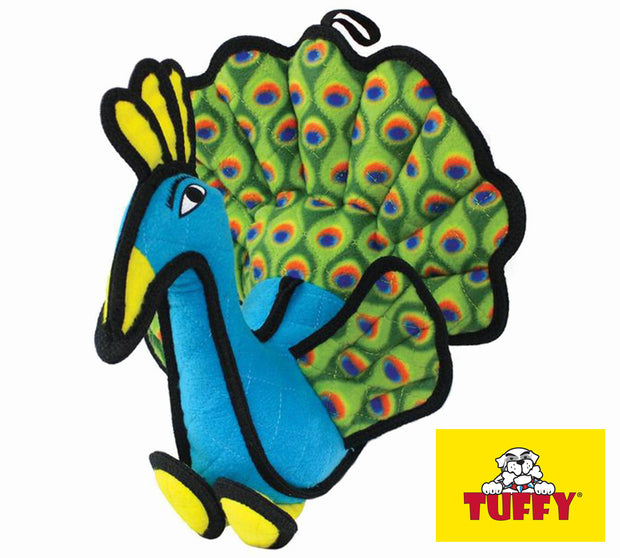 Tuffy Zoo Peacock Tough Soft Toy for Dogs