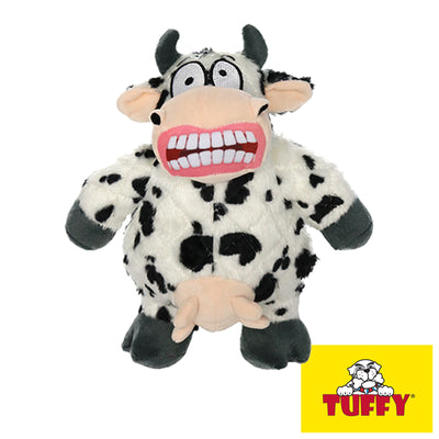 Tuffy Mighty Angry Animals JR Mad Cow Tough Soft Toy for Dogs