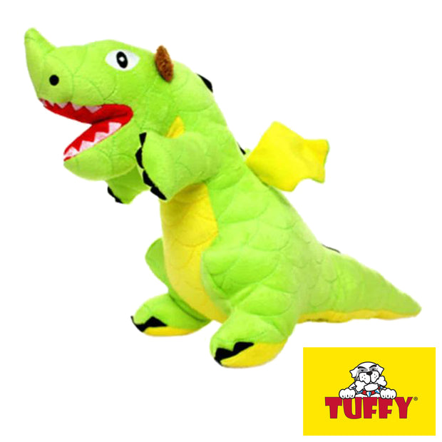 Tuffy Mighty Dragons Green Tough Soft Toy for Dogs