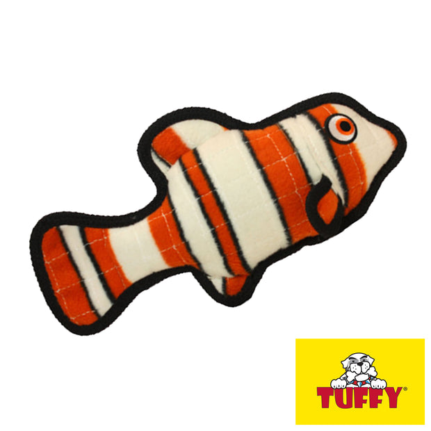 Tuffy Ocean Orange Fish Tough Soft Toy for Dogs