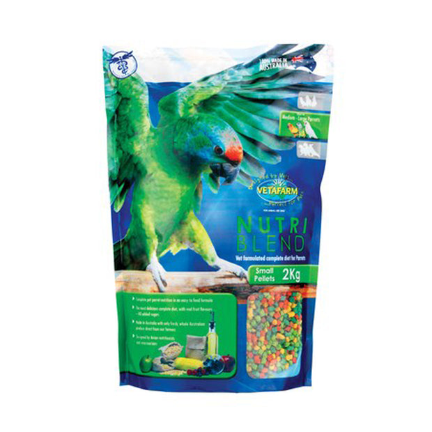 Vetafarm Nutriblend Small Pellets 2kg - For Medium Parrots Birds