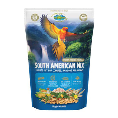 Vetafarm South American Mix 2kg - For Conures Amazons and Macaws