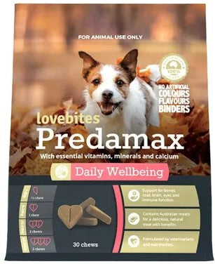 Vetafarm Lovebites for Dogs Predamax Chews 30pk