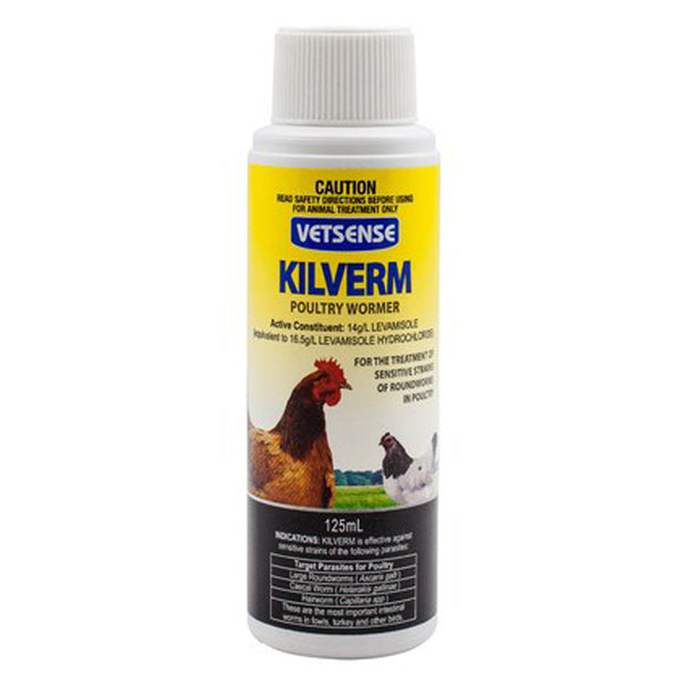 Vetsense Kilverm Poultry Wormer 125ml