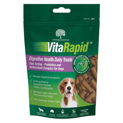Vetalogica VitaRapid Grain Free Digestive Health Daily Treats for Dogs 210gm