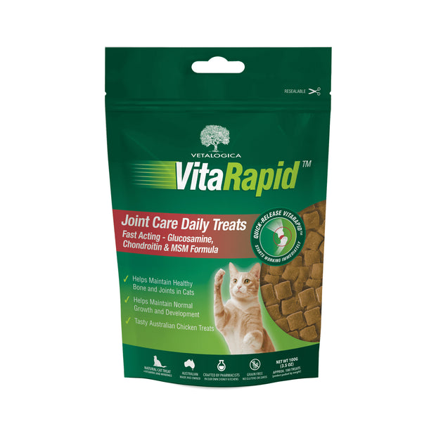 Vetalogica VitaRapid Grain Free Joint Care Daily Treats for Cats 100gm