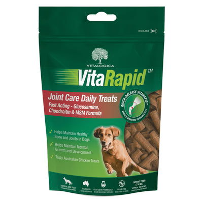 Vetalogica VitaRapid Grain Free Joint Care Daily Treats for Dogs 210gm