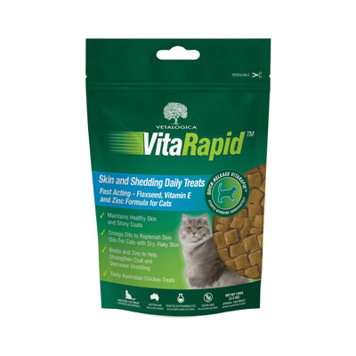 Vetalogica VitaRapid Grain Free Skin & Shedding Daily Treats for Cats 100gm