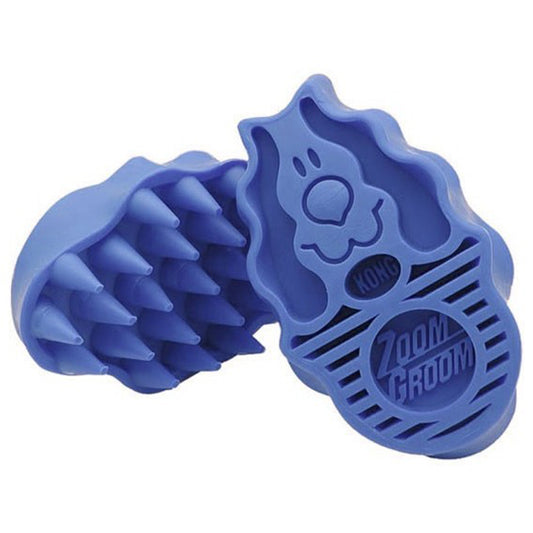 Kong Zoom Groom Dog Grooming Brush - Boysenberry