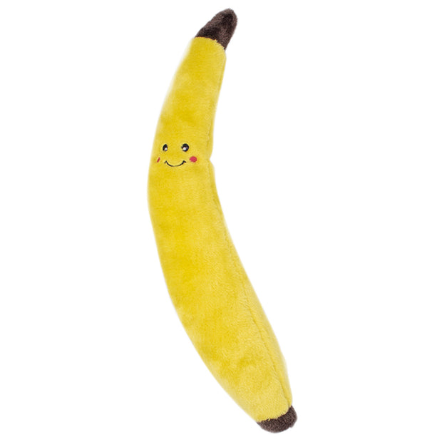 Zippy Paws Squeaky Jigglerz Plush Toy for Dogs - Banana