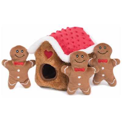 Zippy Paws for Dogs - Gingerbread House & Men Burrow