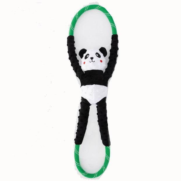 Zippy Paws for Dogs Ropetugz Plush Tug Toy Panda