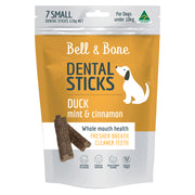 Bell & Bone Dental Sticks for Small Dogs 7 Pack - Duck, Mint & Cinnamon